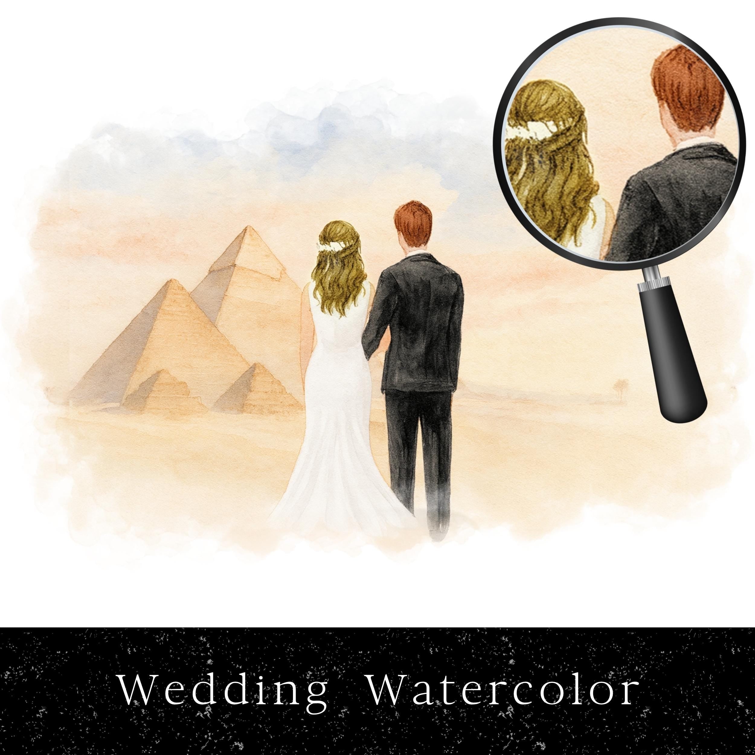 Custom Wedding Venue Watercolor Illustration: Digital Art (JPEG, PNG, PDF)