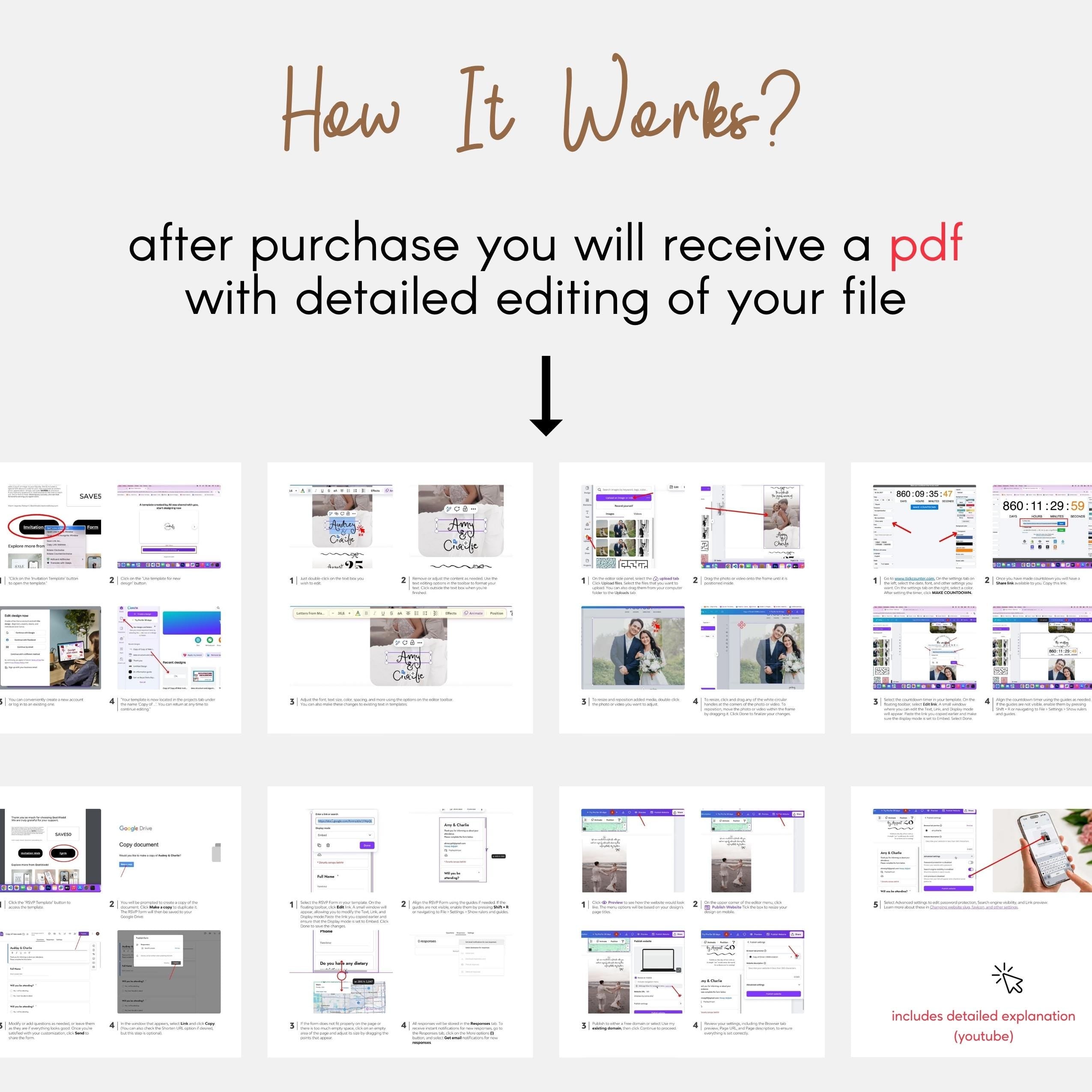 Wedding Seating Chart Website: Digital QR Code Sign - Editable Canva