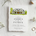 Custom Watercolor Venue Wedding Invitation (Digital)