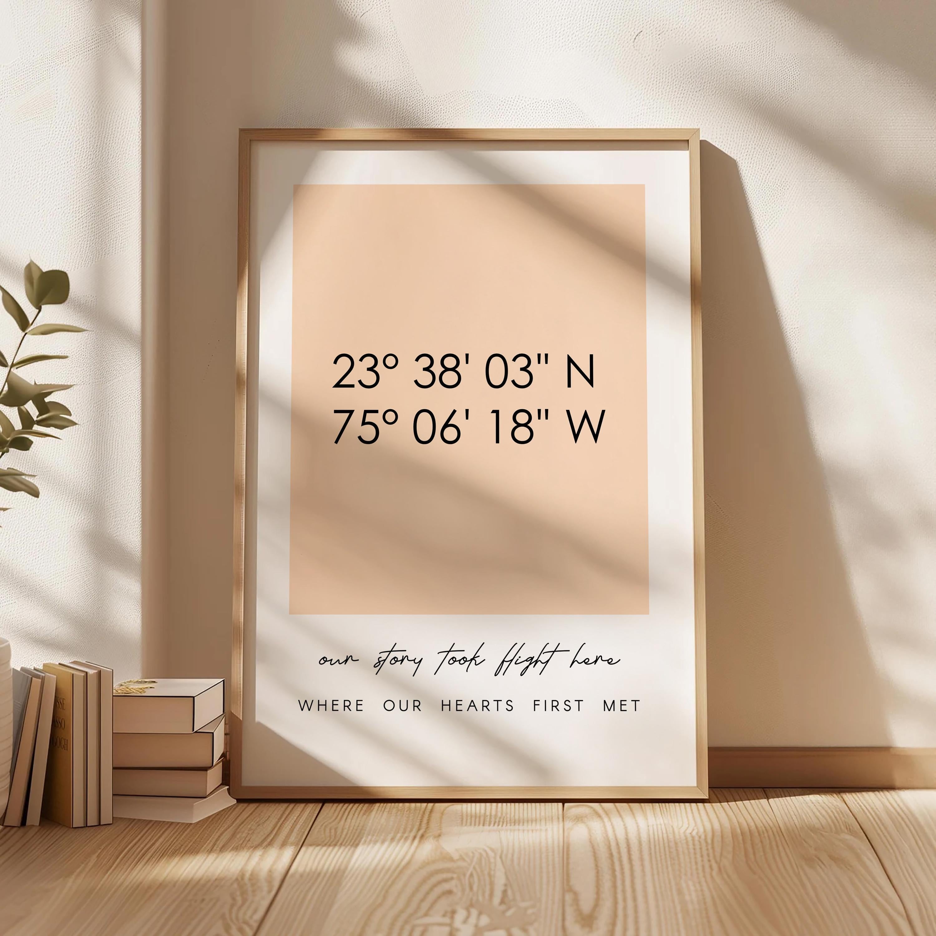 Personalized Coordinates Print: Custom Location Date Map