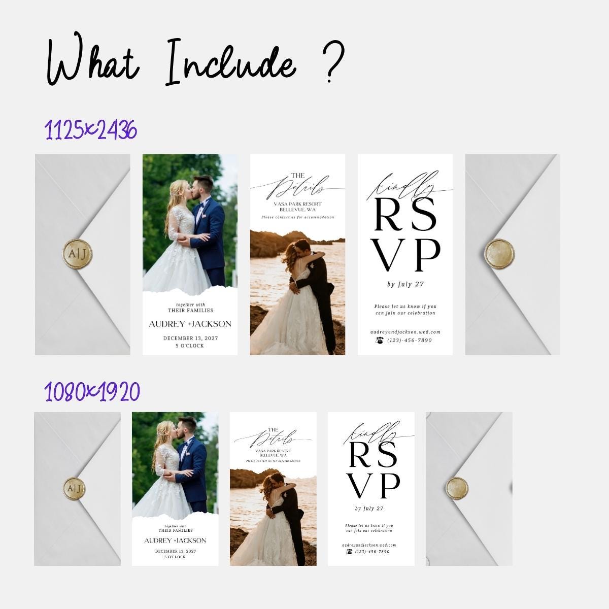 Animated Wedding Video Invitation: Editable Canva Template (Digital Download )