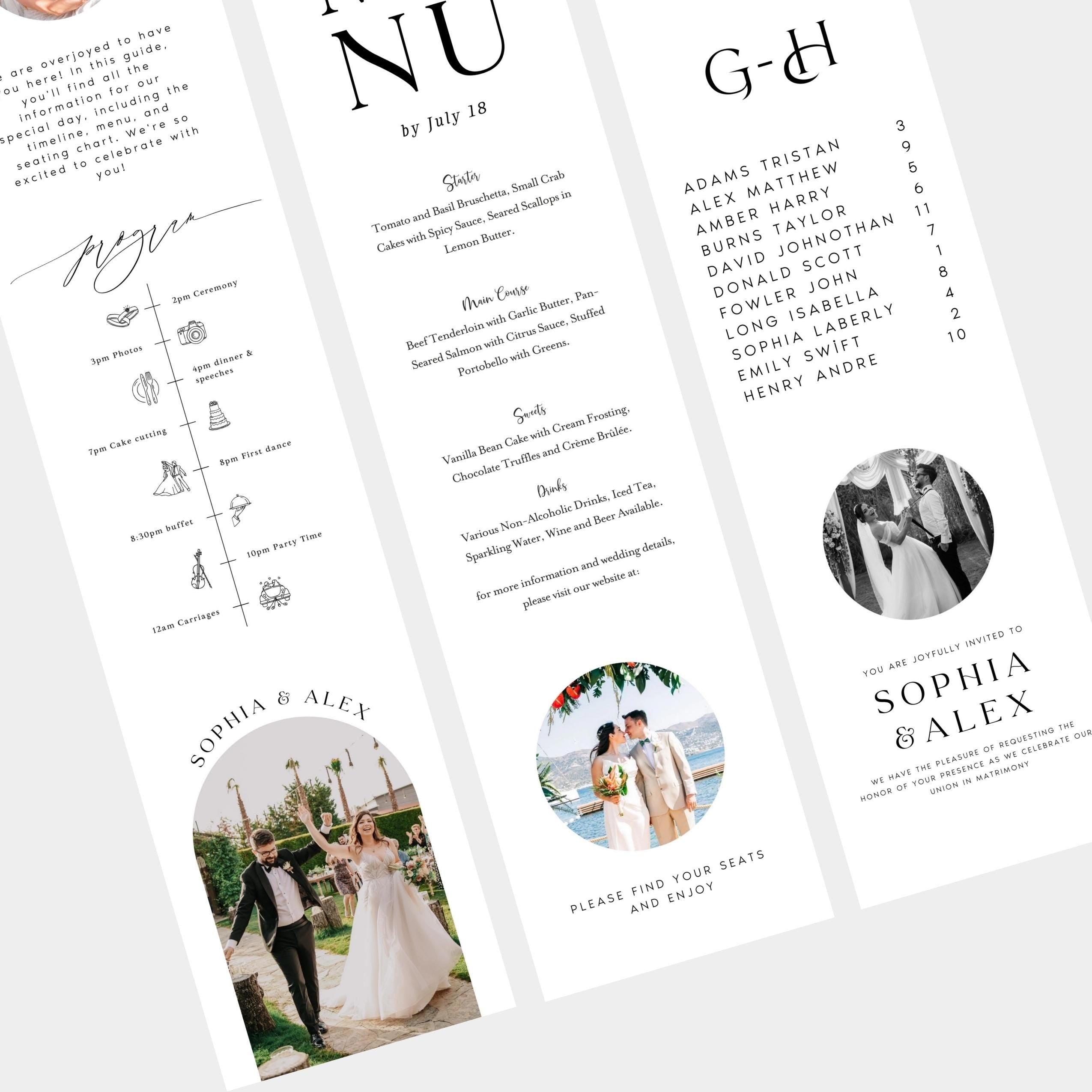 Wedding Seating Chart Website: Digital QR Code Sign - Editable Canva