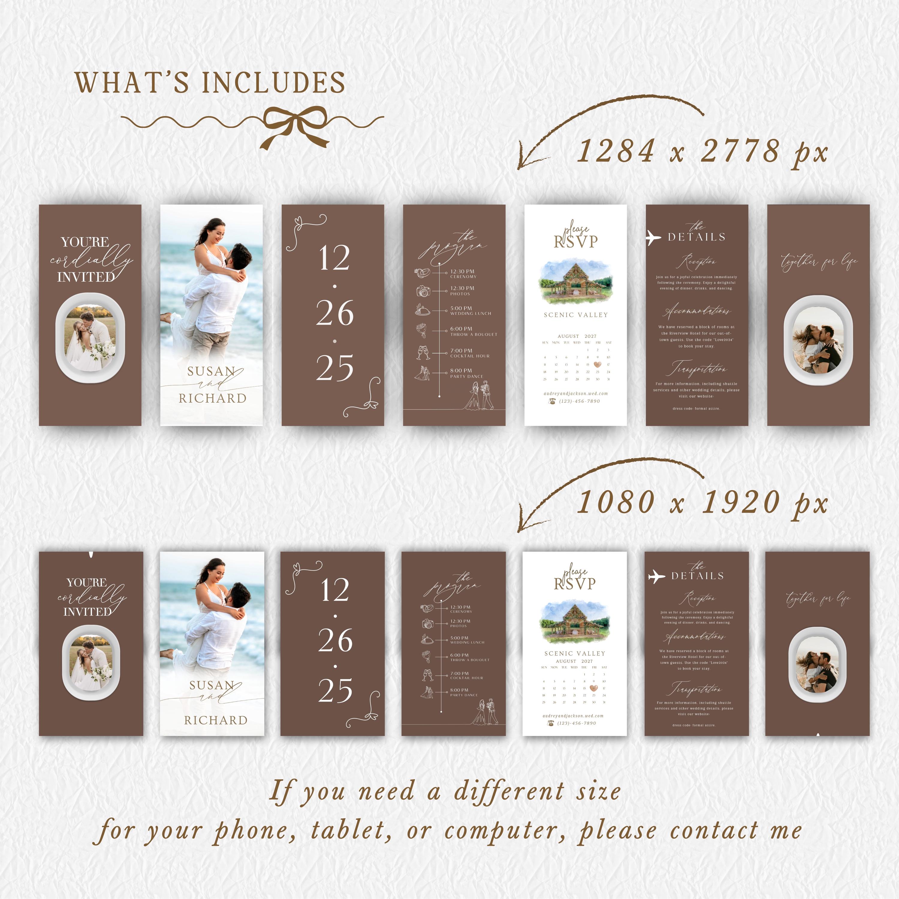 Adventurers Theme Wedding Video Invitation Template, Fully Editable in Canva, Digital Download