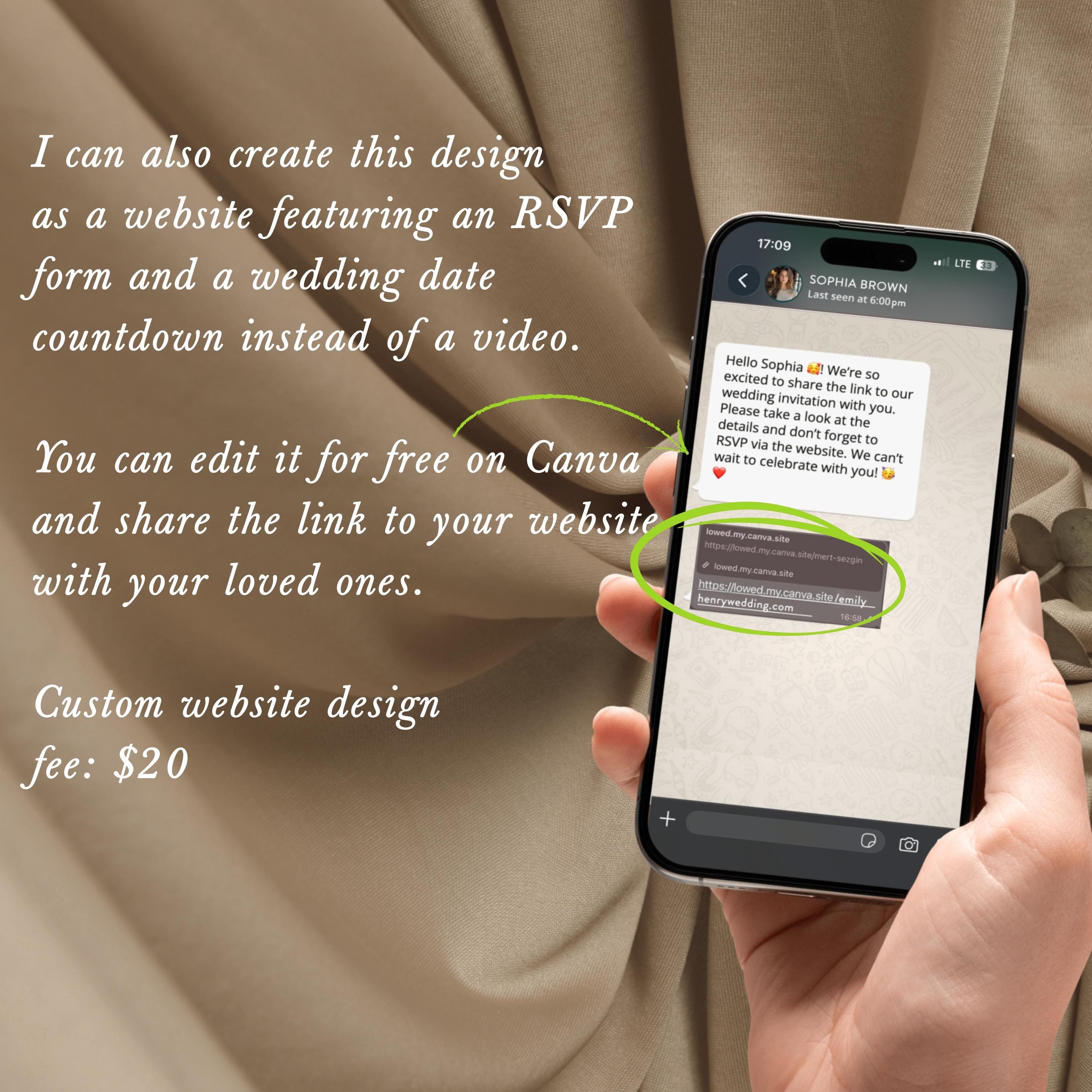 Adventurers Theme Wedding Video Invitation Template, Fully Editable in Canva, Digital Download