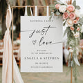 Minimalist Wedding Welcome Sign, Editable Template (Canva template)