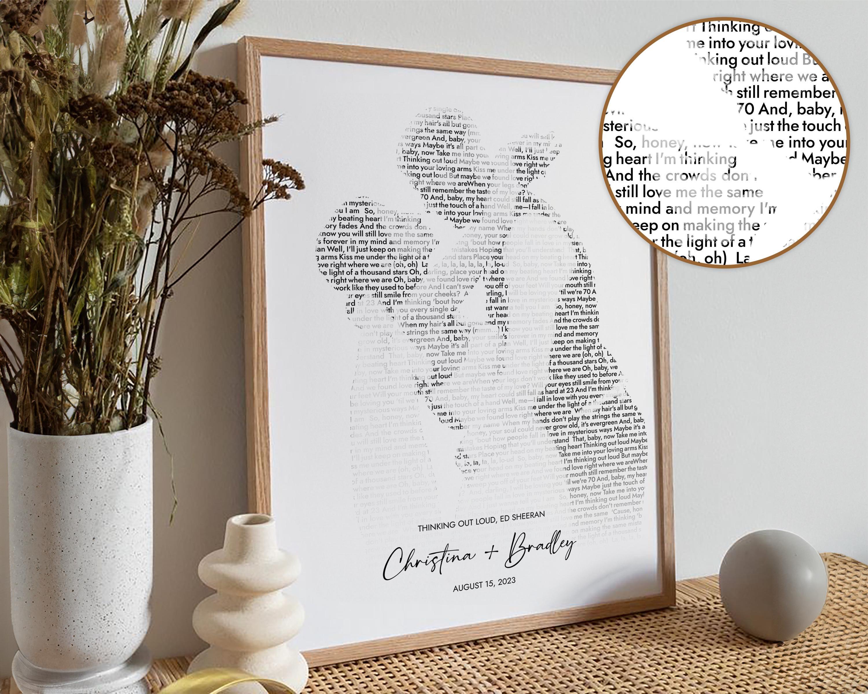 Custom Wedding Song Lyrics Print, Anniversary Dance (Digital File),
