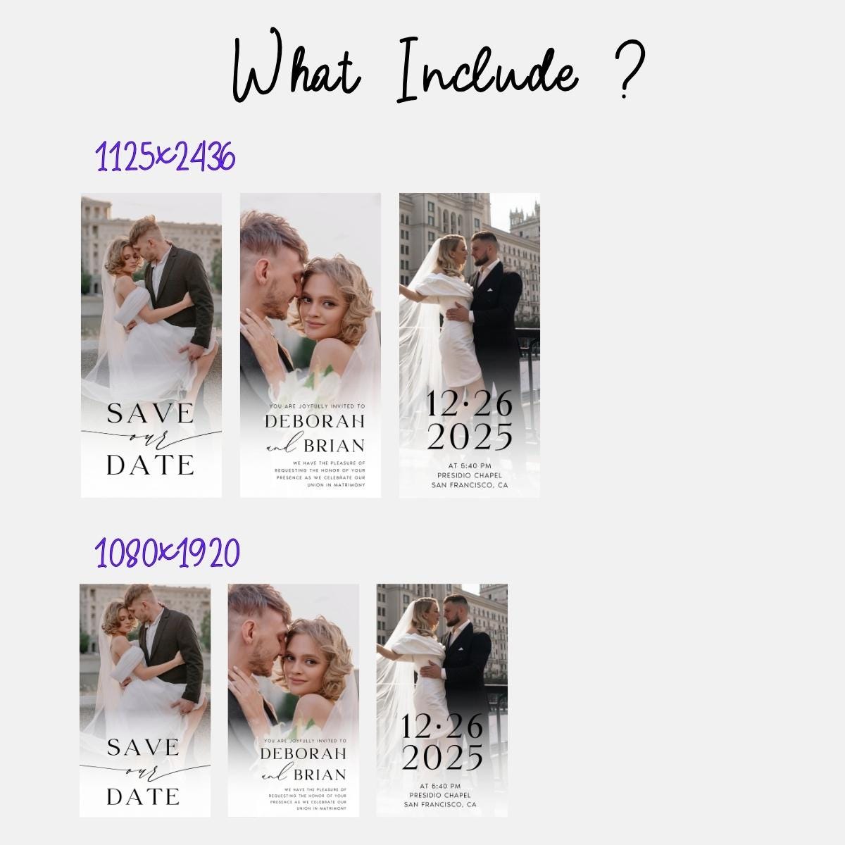 Photo Save the Date Video Invitation: Minimalist Calendar (Editable Canva Template)