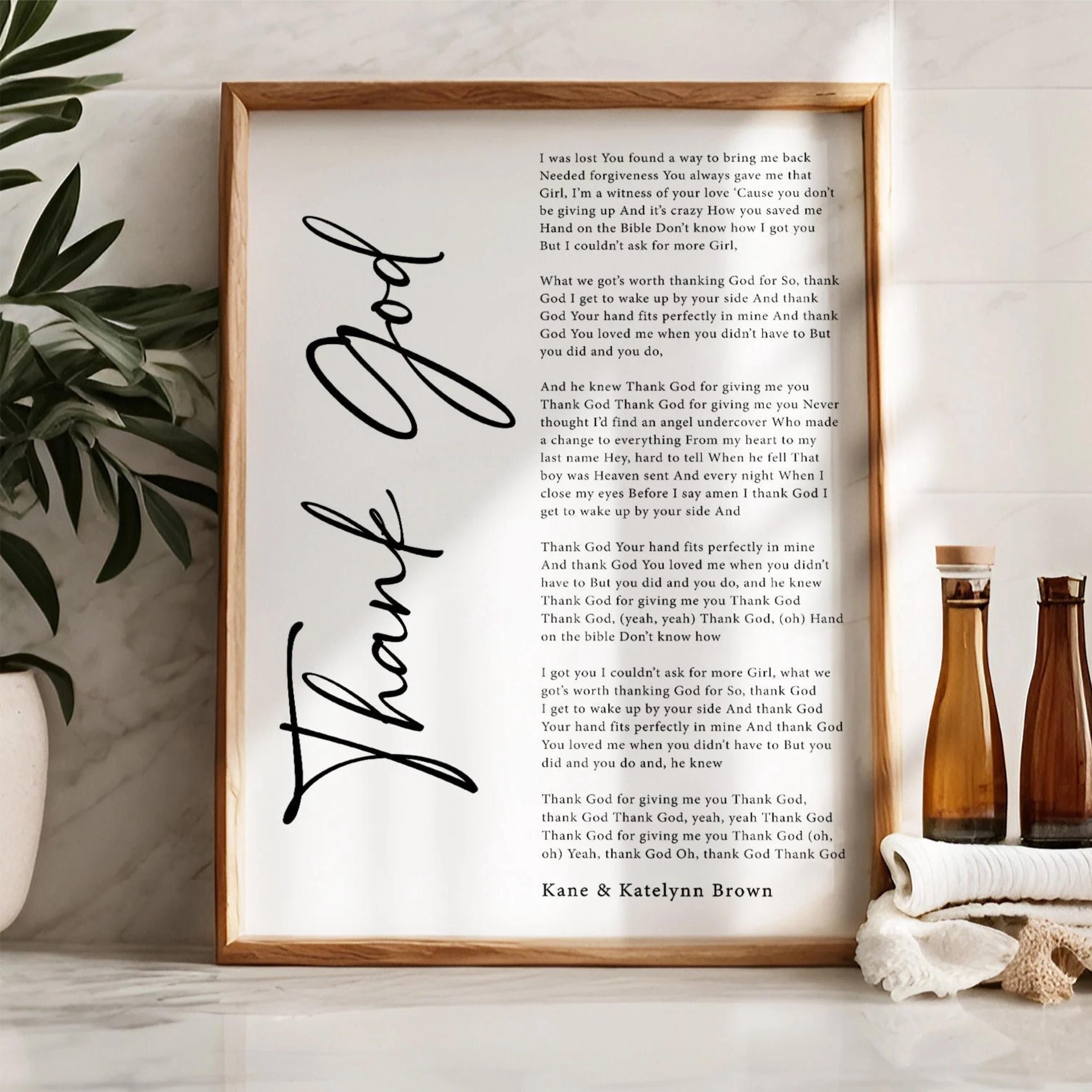 Personalized Wedding Song Lyrics Print: Custom Anniversary Wall Art