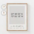 Personalized Coordinates Print: Custom Location Date Map