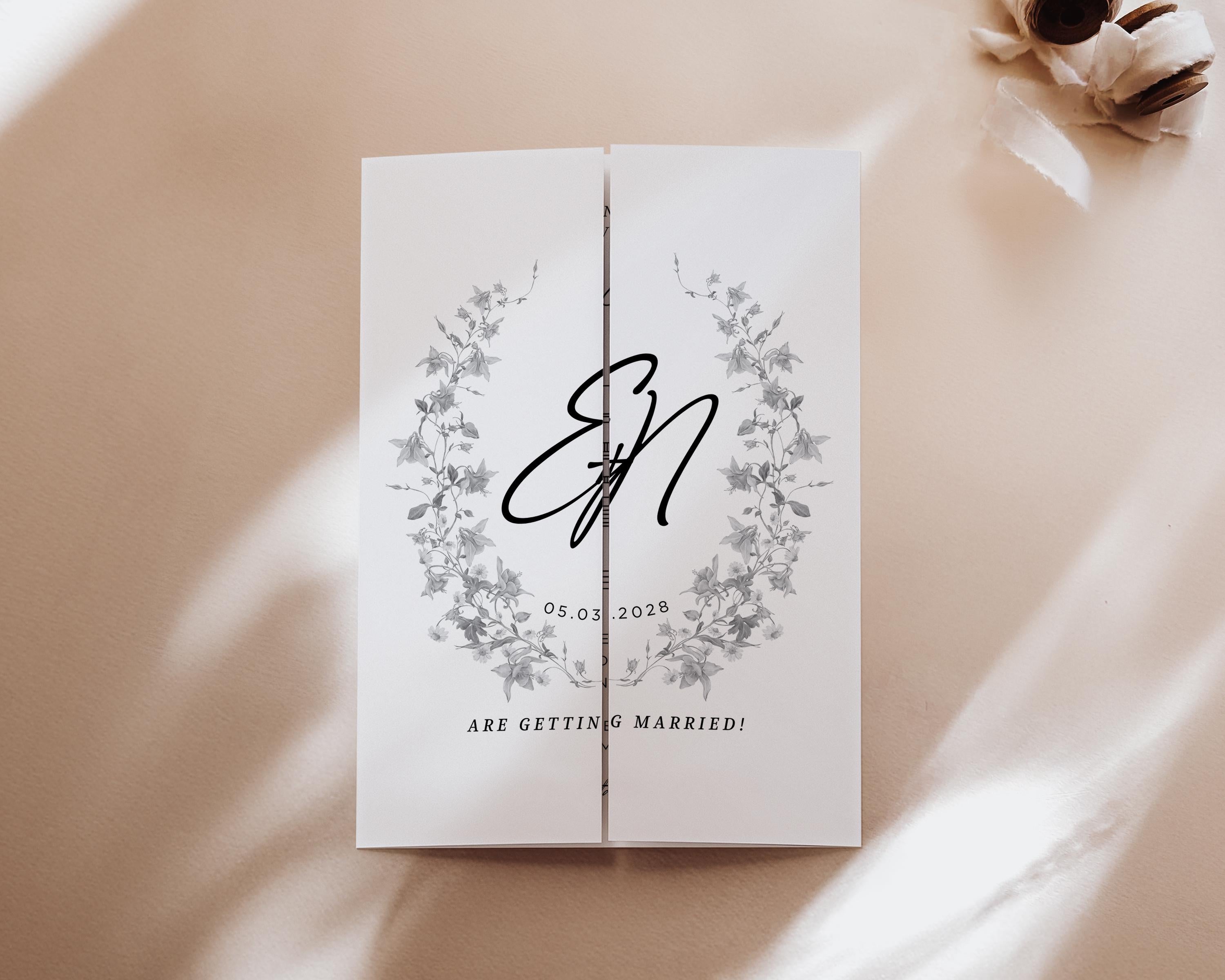 Custom Wedding Venue Lineart Invitation Bundle | Modern Wedding Sketch Illustration Invite | Editable Canva Template