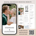 Wedding Invitation Website: Digital RSVP, Editable Canva Design - Mobile Friendly