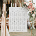Wedding Seating Chart Template: Modern Alphabetical Design (Digital Download)