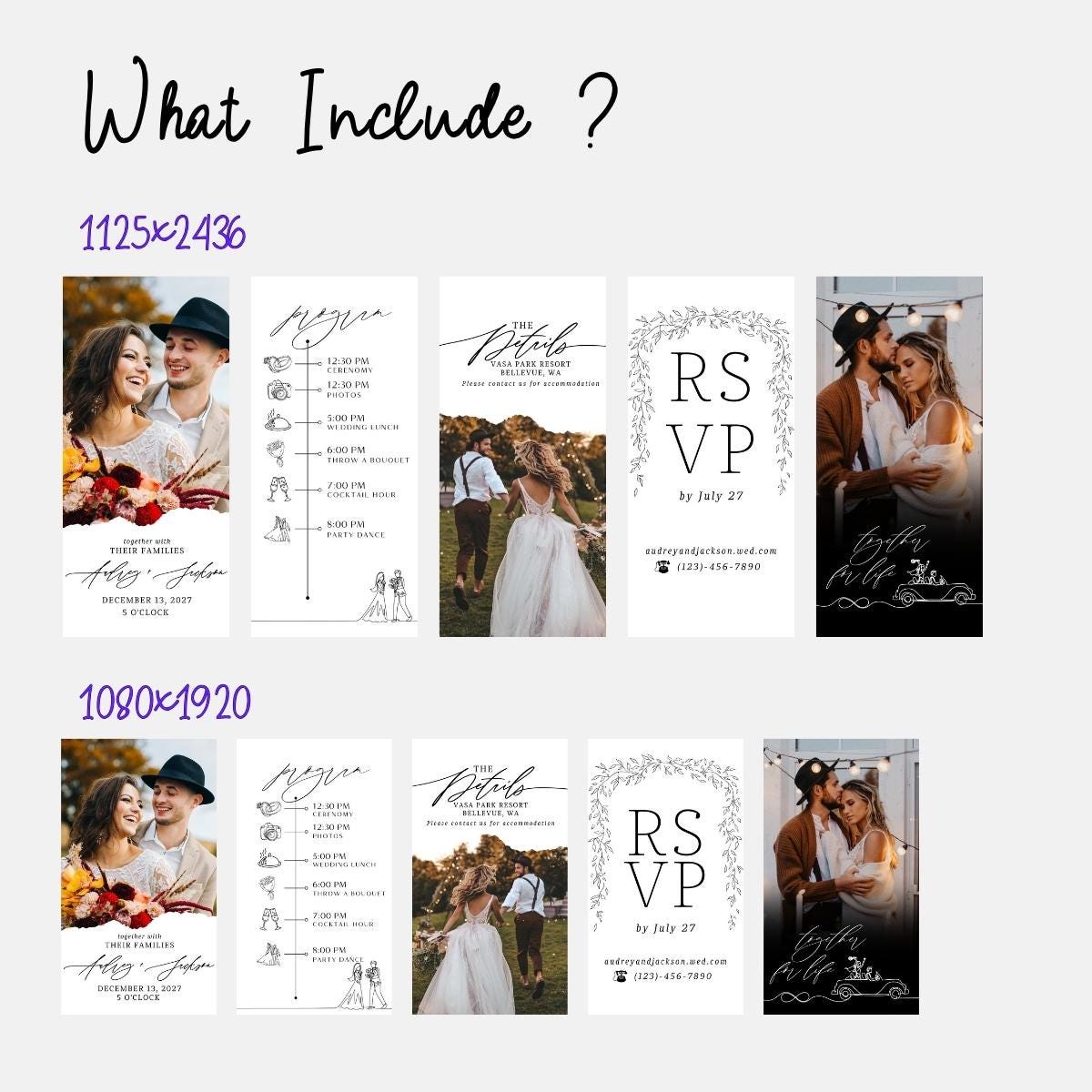 Animated Wedding Video Invitation Template, Canva Editable, Add Photo and Music