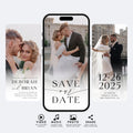 Photo Save the Date Video Invitation: Minimalist Calendar (Editable Canva Template)