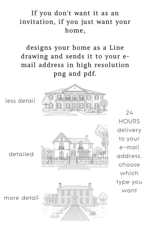 Custom Venue Line Art Wedding Invitation Template (DIY Canva Edit, Digital Download)