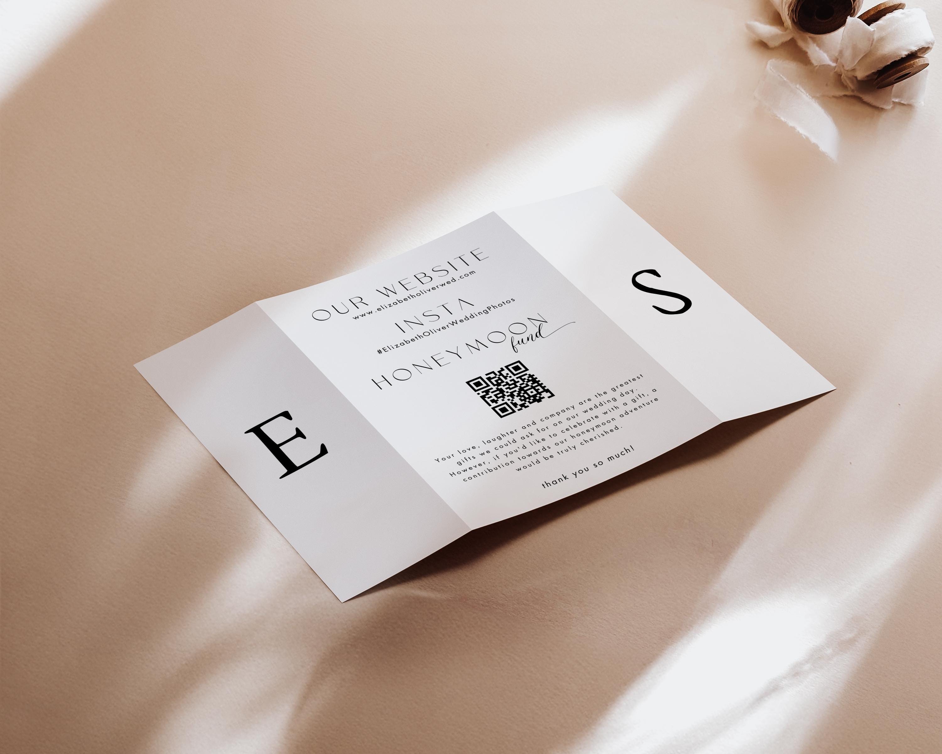 Modern Watercolor Venue Wedding Invitation, Gatefold Canva Template, Custom Editable Invite