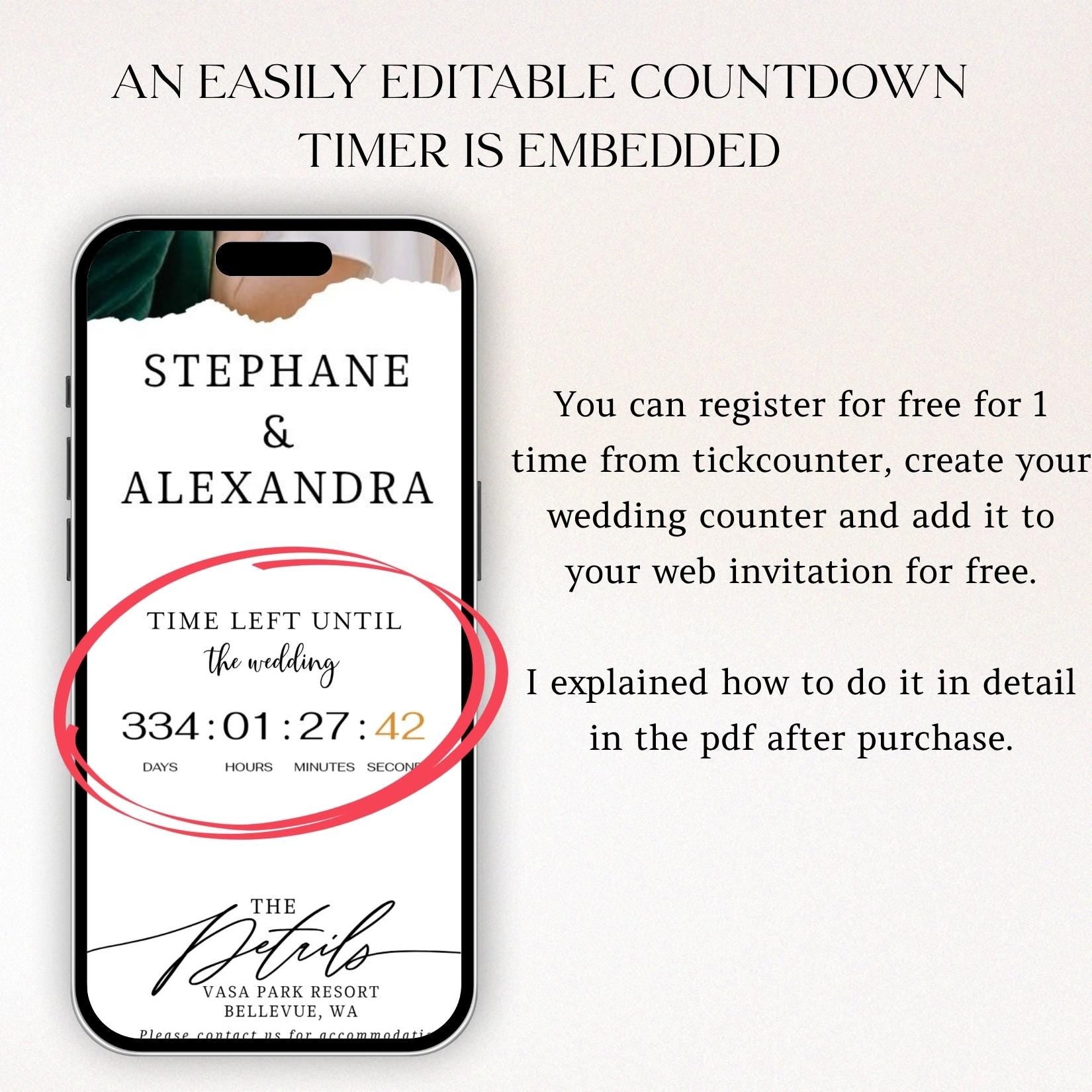 Wedding Invitation Website: Digital RSVP, Editable Canva Design - Mobile Friendly
