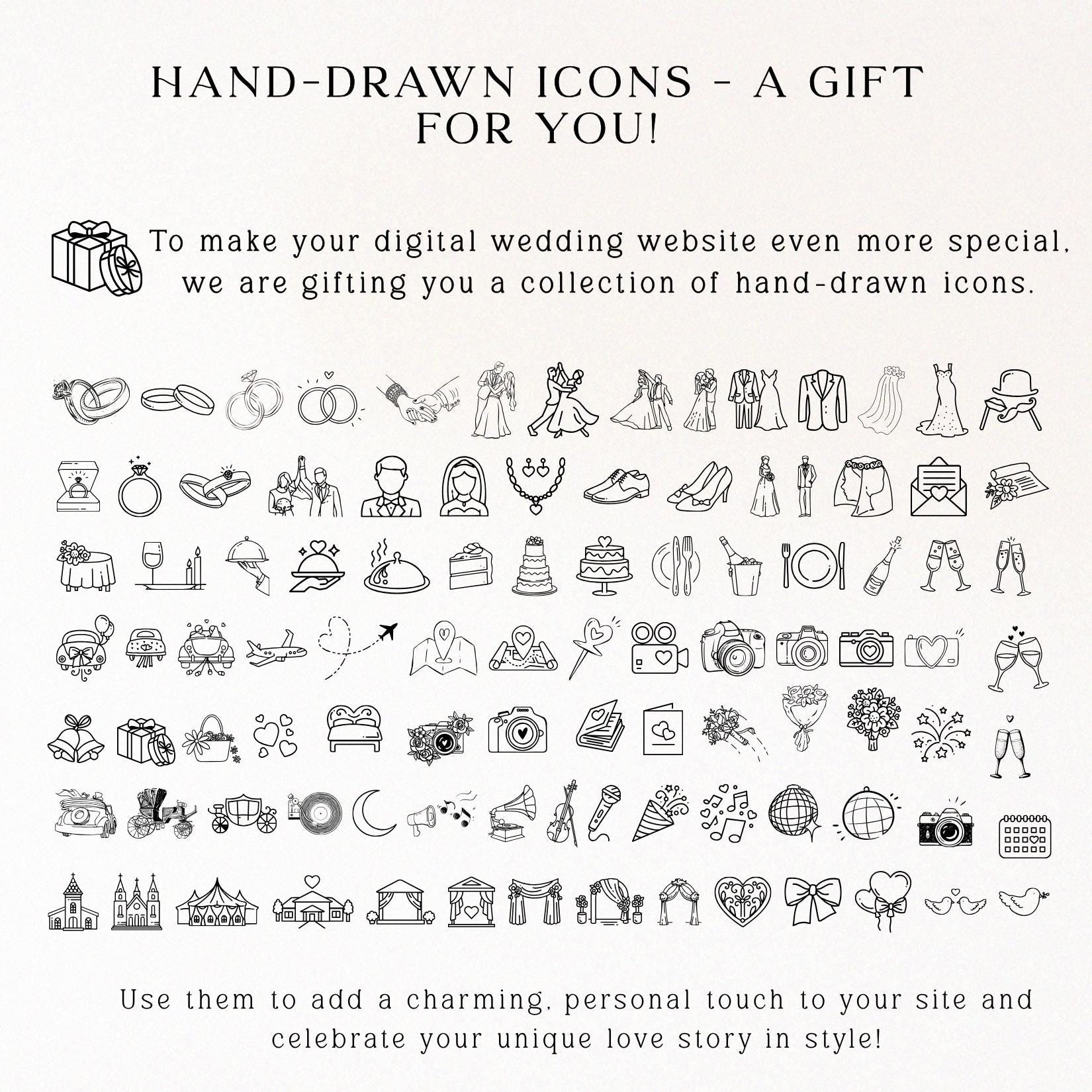 Digital Wedding Invitation Website: RSVP, Map, Countdown (Canva Template)