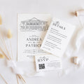 Custom Wedding Venue Line Art Invitation: DIY Canva Template  (Digital Download)