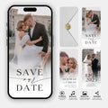 Photo Save the Date Video Invitation: Minimalist Wedding (Editable Canva Template)