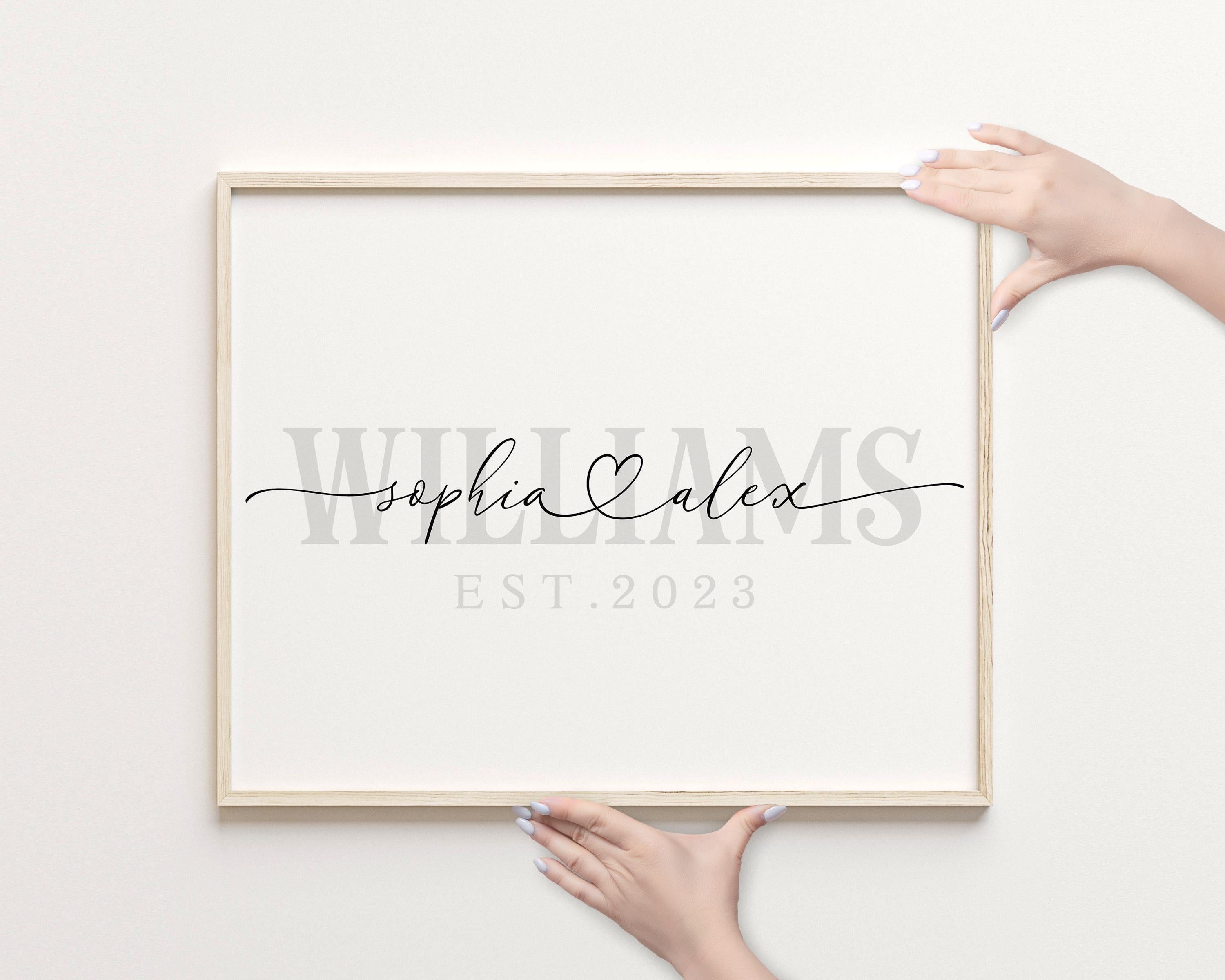 Couple Names Print: Anniversary Wall Art (Digital Download)