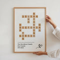Family Name Scrabble Print, Custom Puzzle Art, Mother's day gift - (Digital Download)