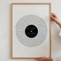 Wedding Song Lyrics Print: Custom Vinyl Record Style - Digital Download