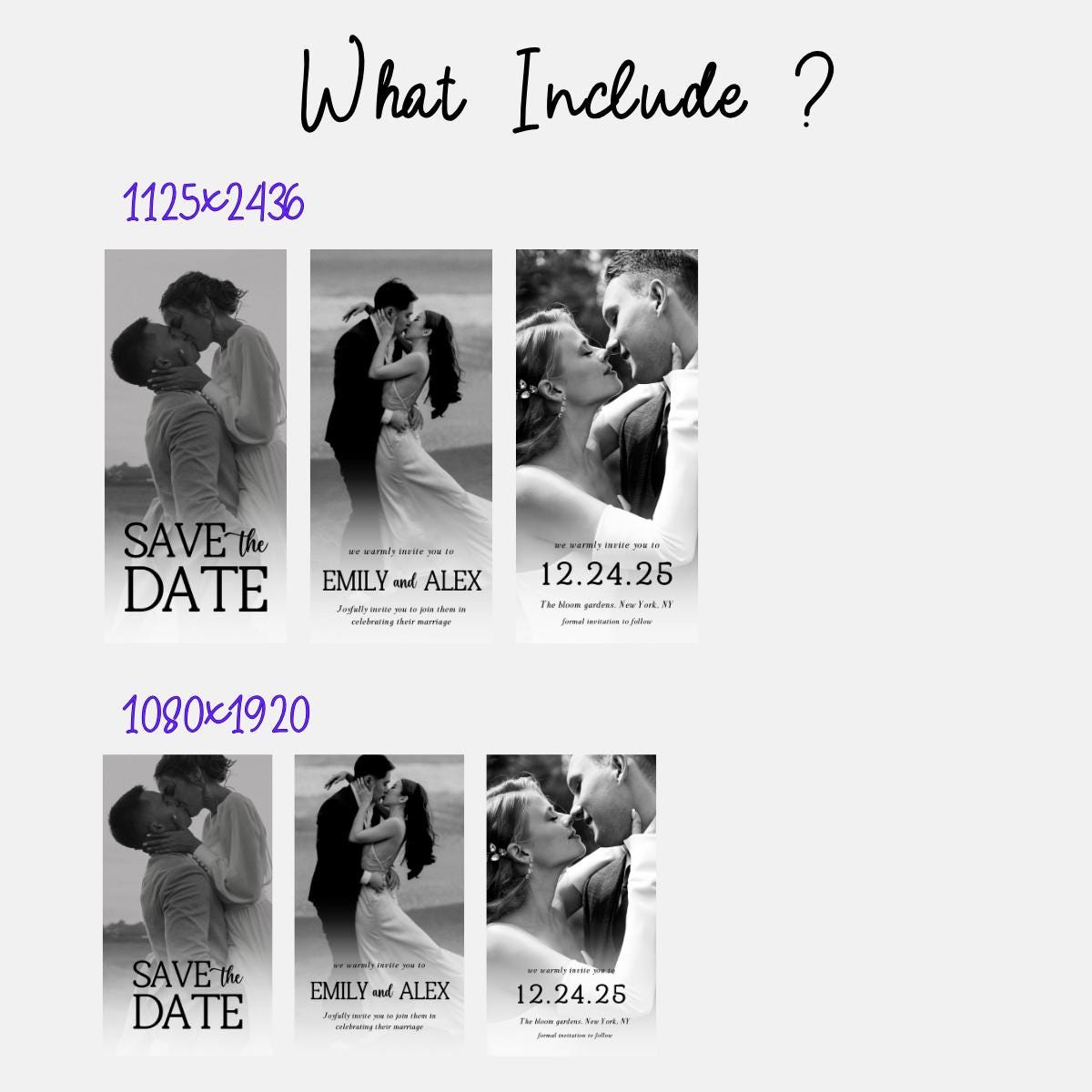 Animated Wedding Save The Date Video Invitation (Digital Download)