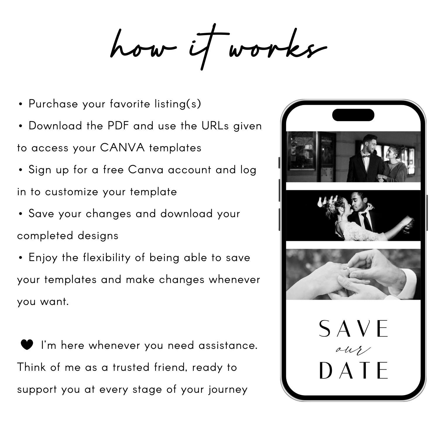 Animated Save The Date Video Invitation: Photo Template (Canva)