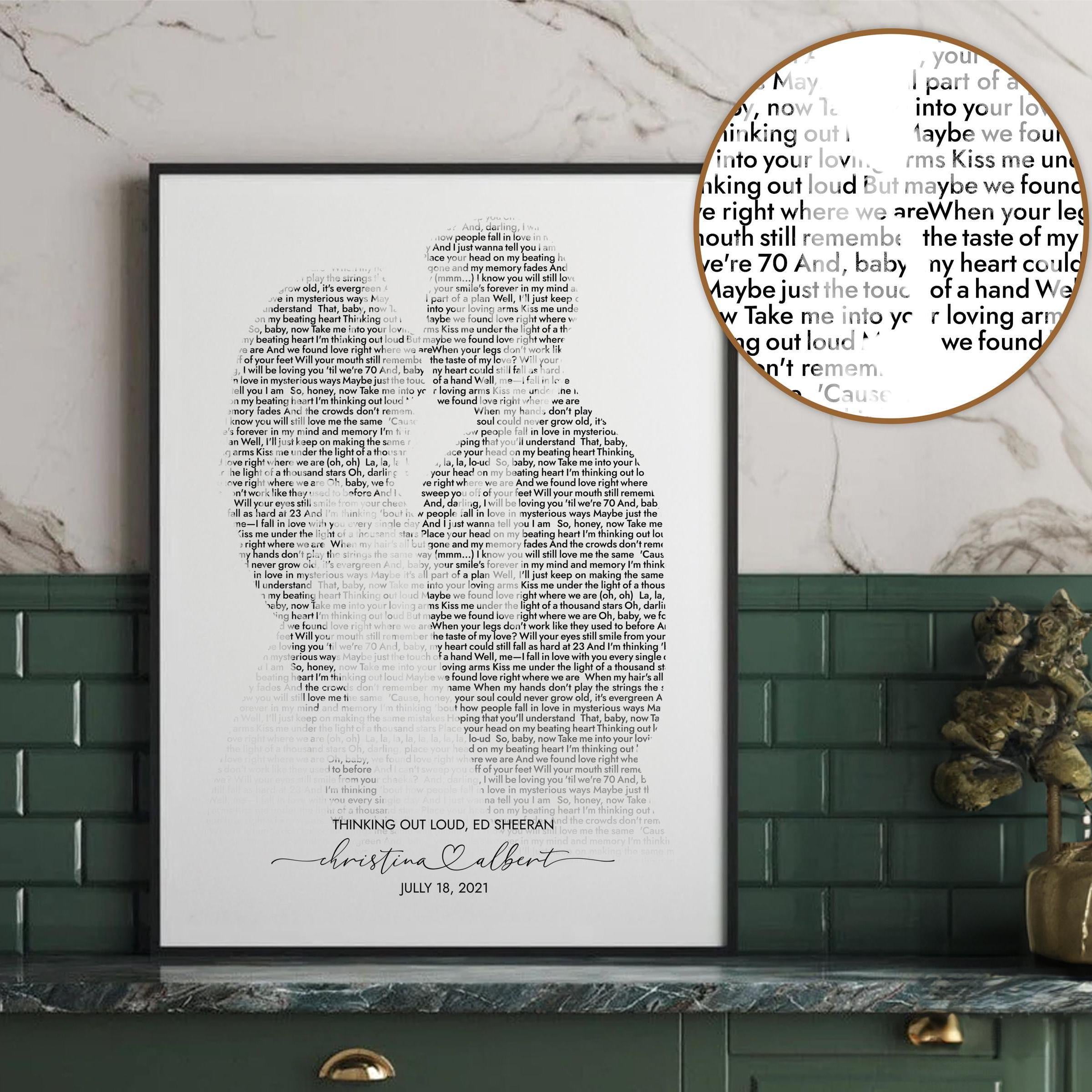 Custom Wedding Song Lyrics Print, Anniversary Dance (Digital File),