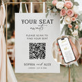 Digital Wedding Seating Chart Template: QR Code Welcome Sign