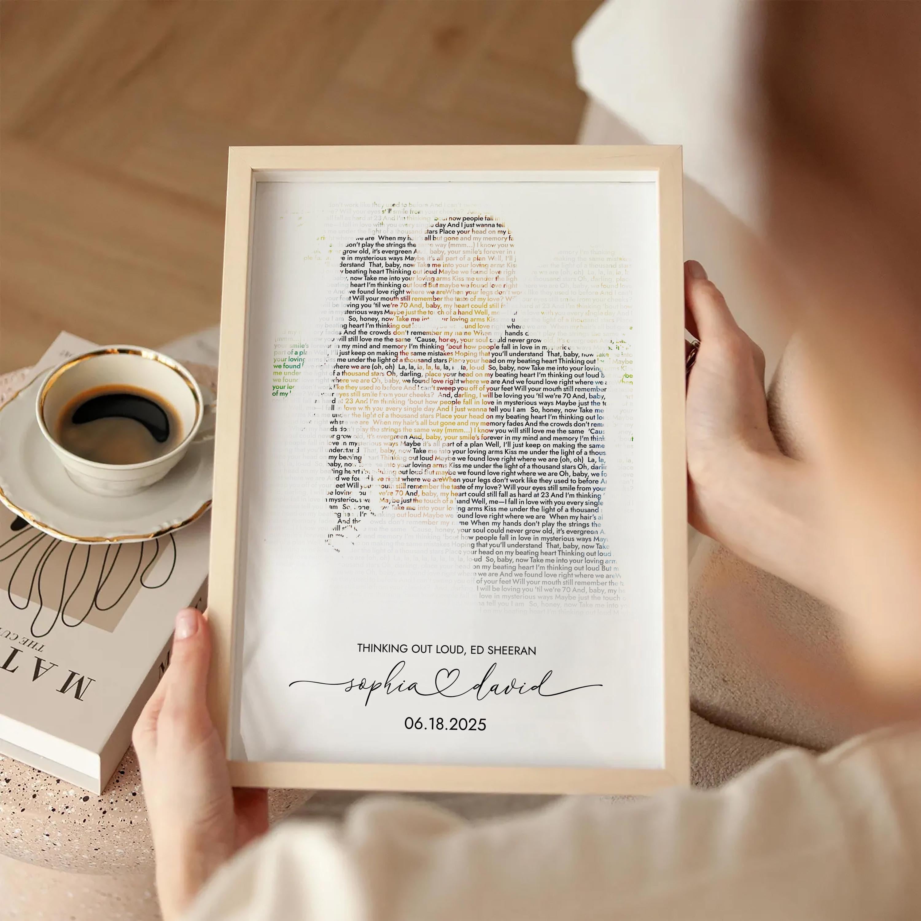 Personalized Wedding Song Lyrics Photo Print, Anniversary Gift , Lyric poster, Wall Art