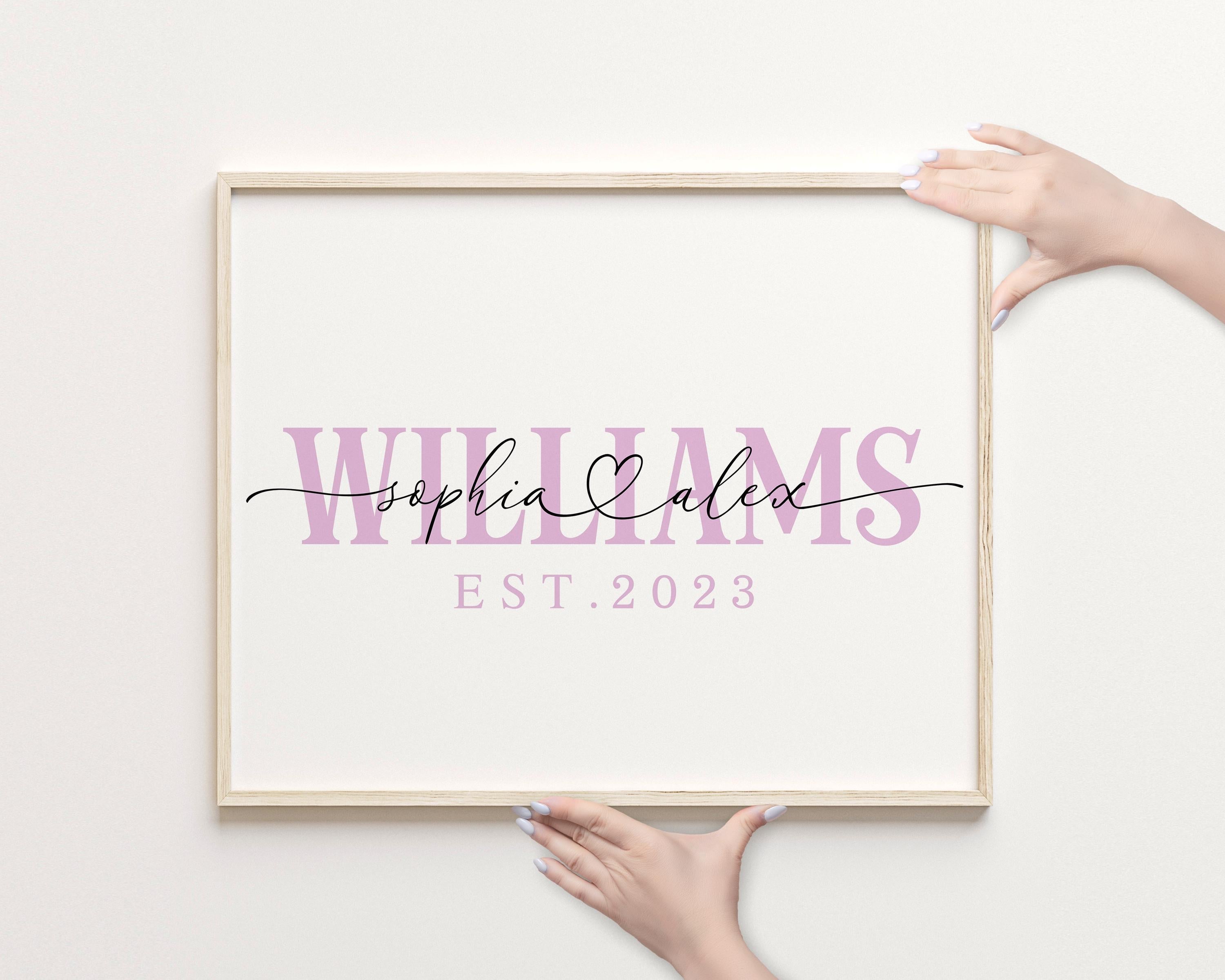 Couple Names Print: Anniversary Wall Art (Digital Download)