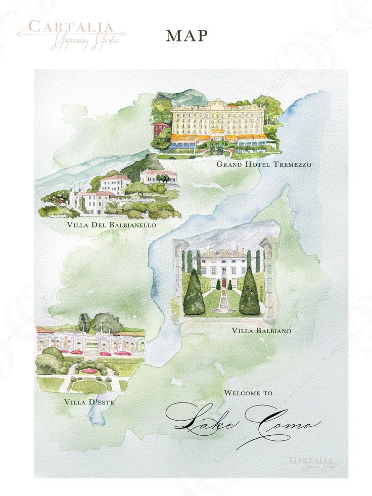 Custom Watercolor Wedding Map Illustration - Anniversary Gift (Digital Download)