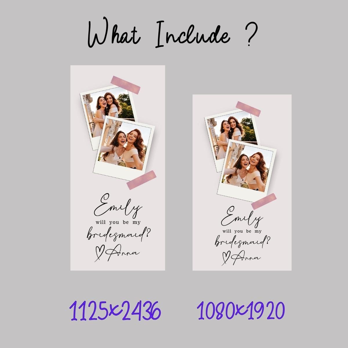 Bridesmaid Proposal Video Template: Animated Text & Music (Canva)