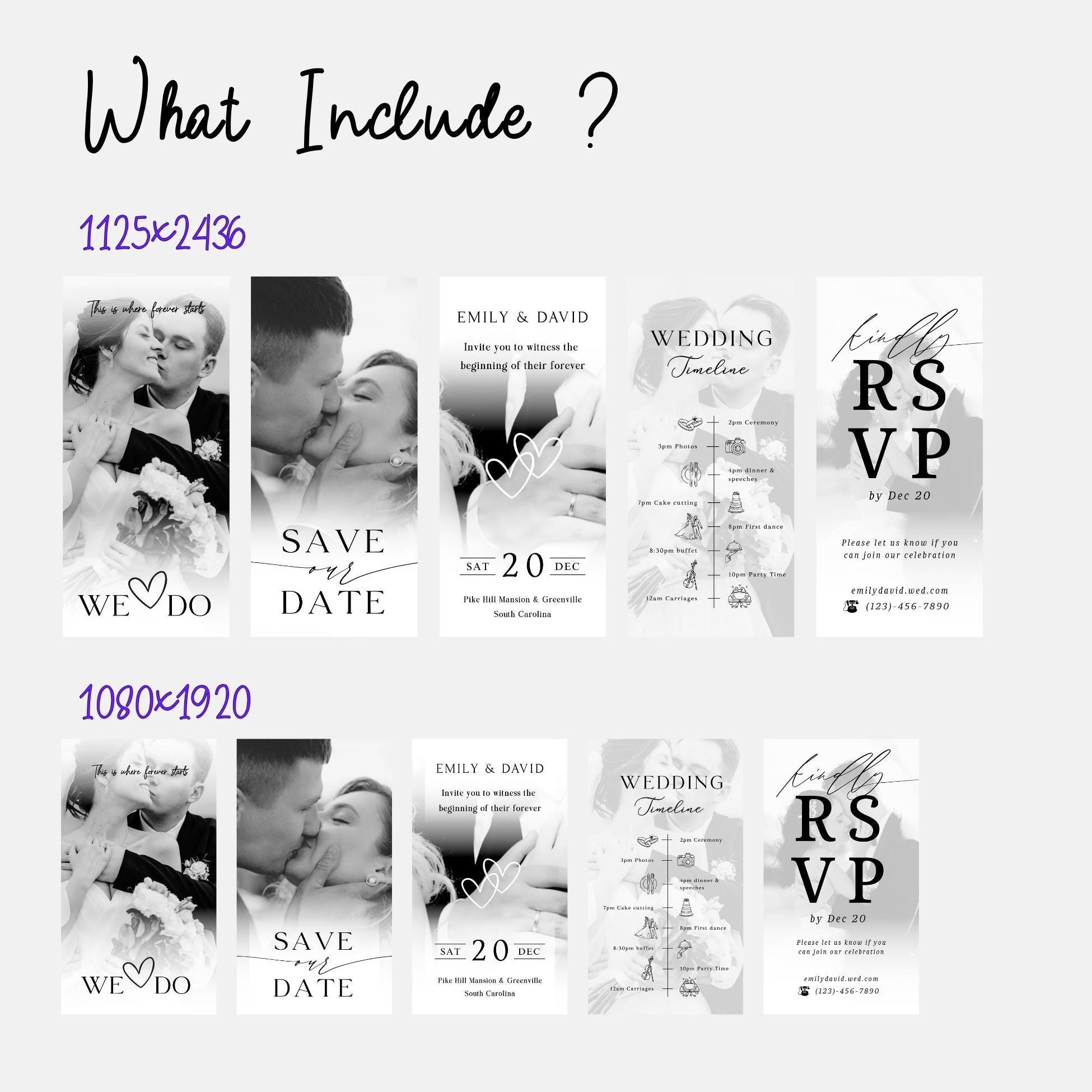 Animated Wedding Video Invitation: Photo & Music Template (Canva)