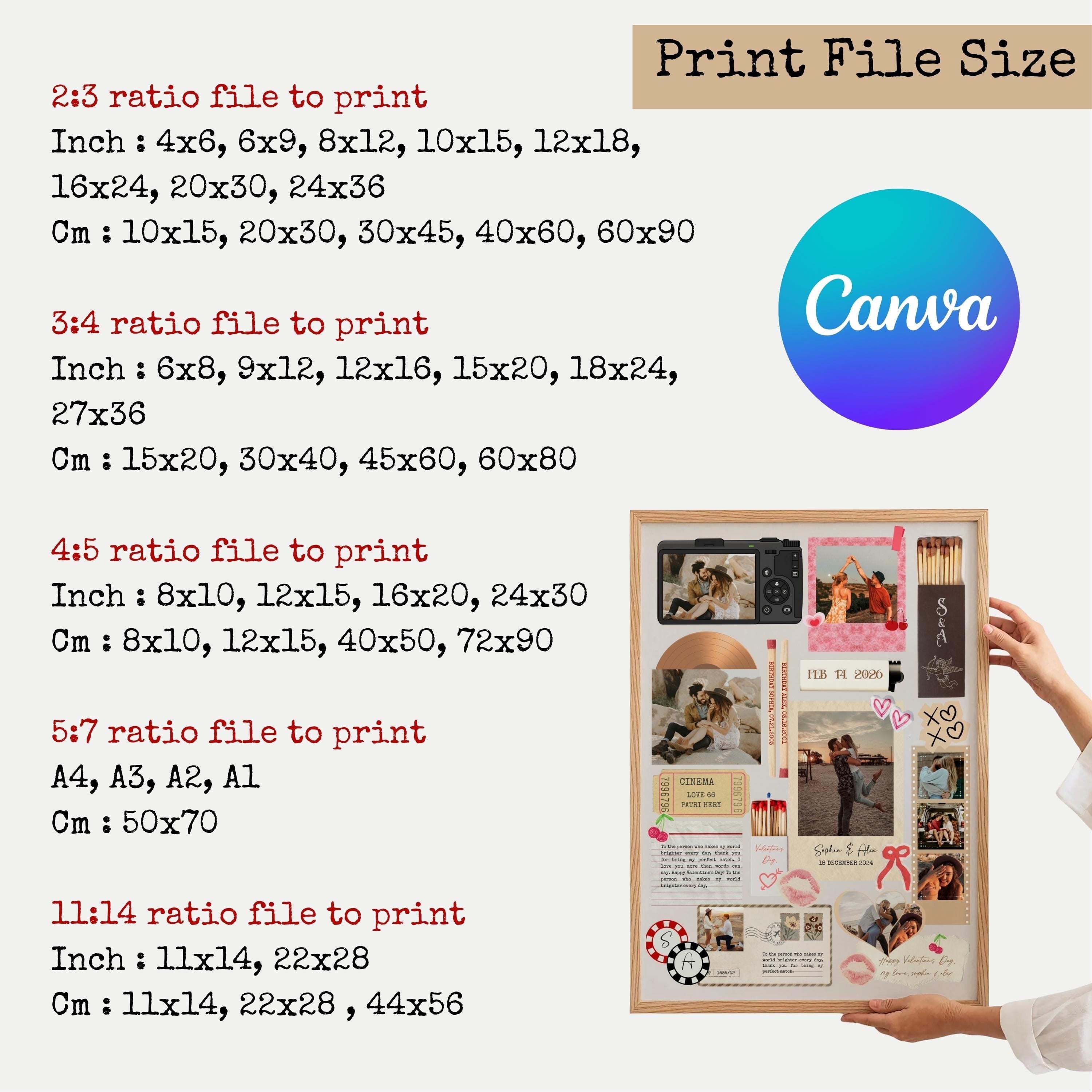 Valentine's Matchbook Poster Template, Custom Digital Print (Editable Canva File)