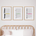 Personalized Wedding Song Lyrics Print - Retro Handwritten Style