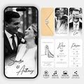 Animated Wedding Video Invitation Template, Canva Editable, Add Photo and Music