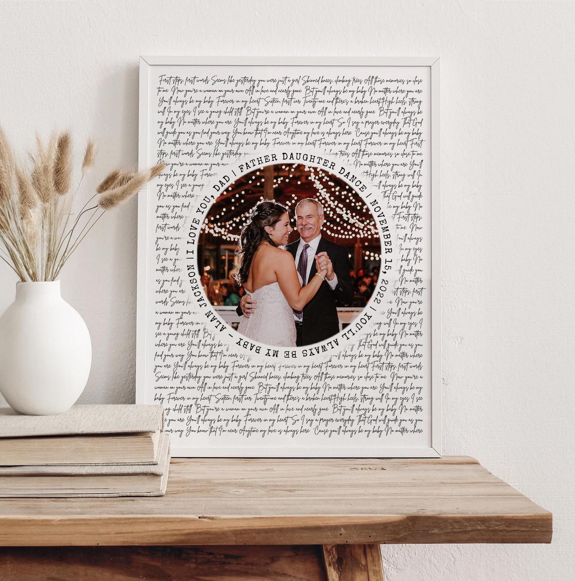 Mother Son Dance Song Print: Personalized Lyrics - Framed Wall Art