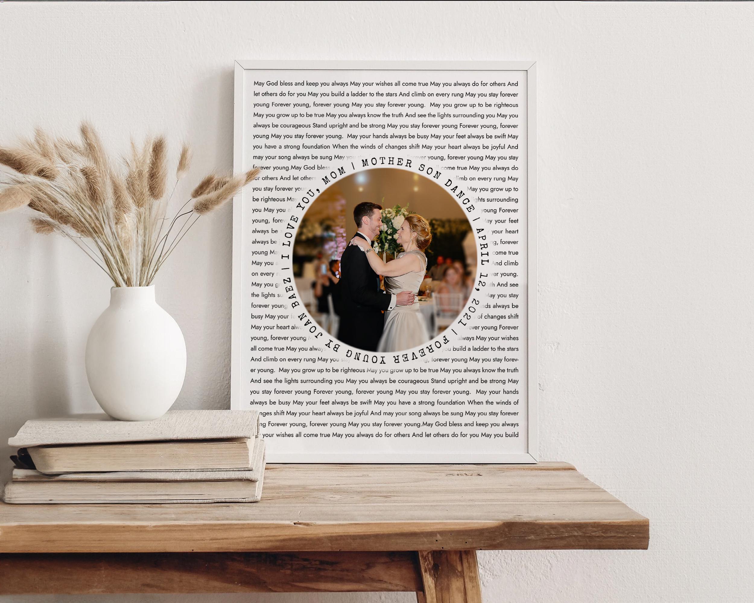 Mother Son Dance Song Print: Personalized Lyrics - Framed Wall Art