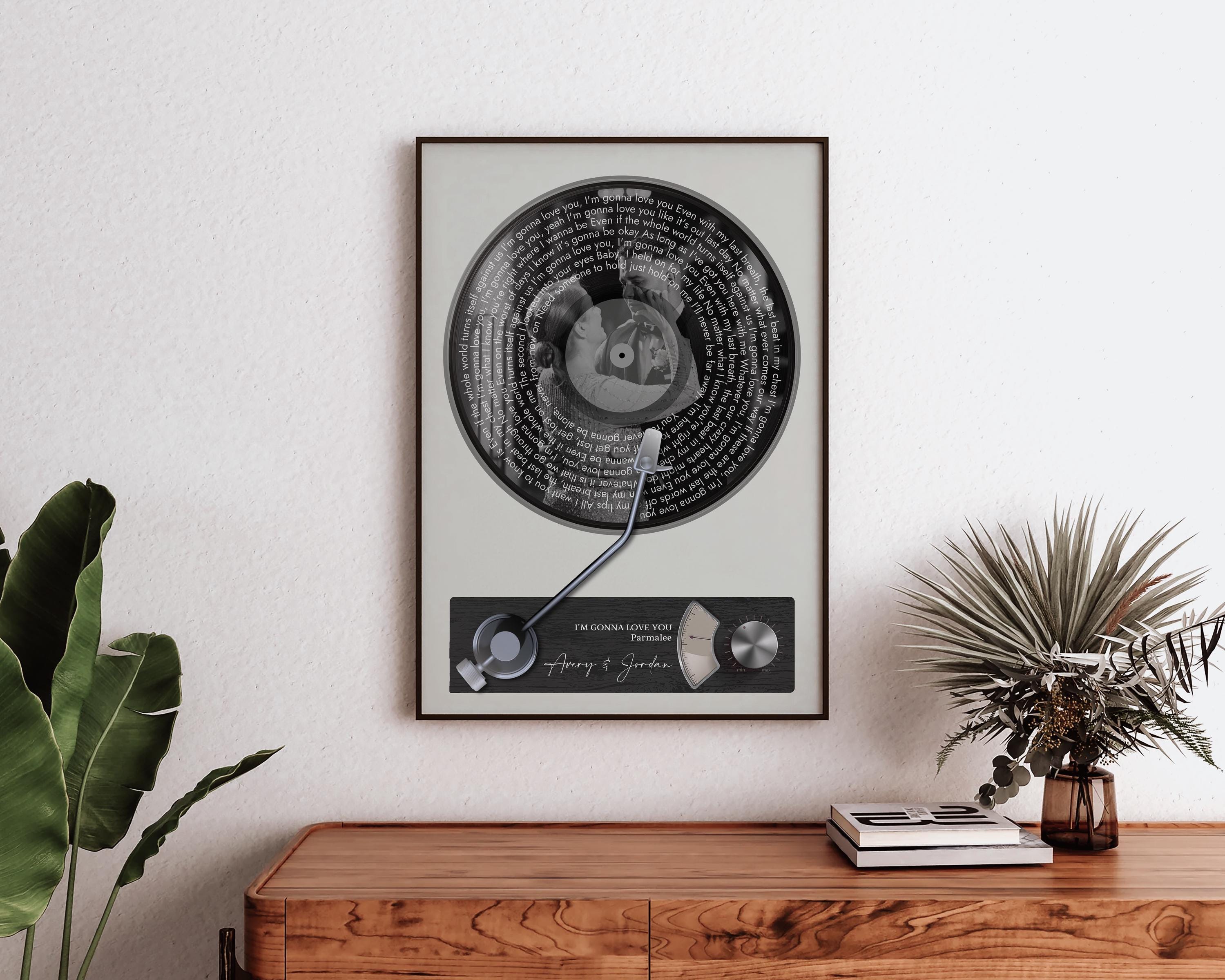 Mother Son Dance Song Lyrics Print - Custom Framed Wedding Art
