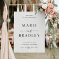 Minimalist Wedding Welcome Sign Template, Elegant Poster (Canva Template)