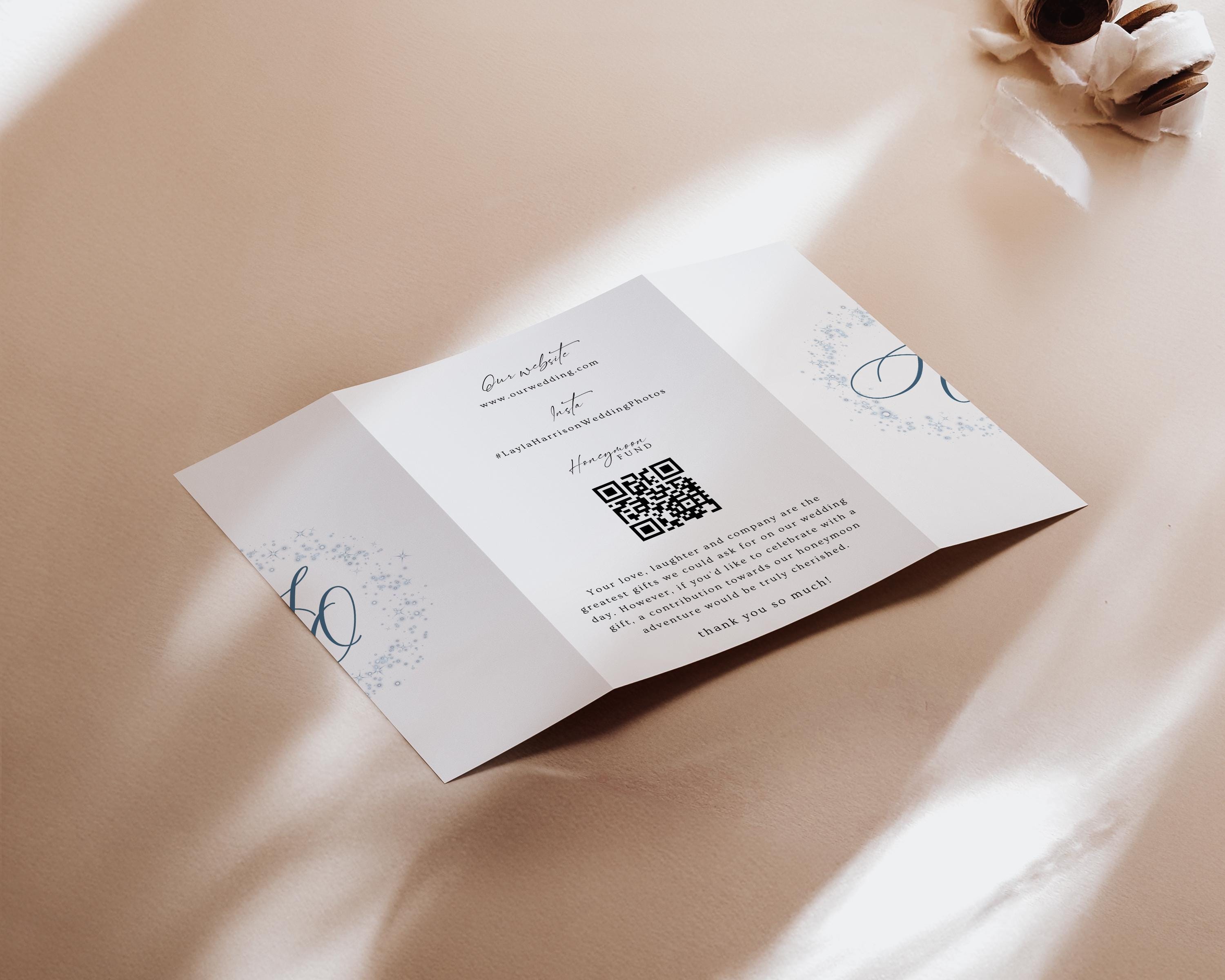 Watercolor Wedding Venue Invitations | Modern Wedding Gatefold Invitation | Custom Illustration Invite | Editable Canva Template