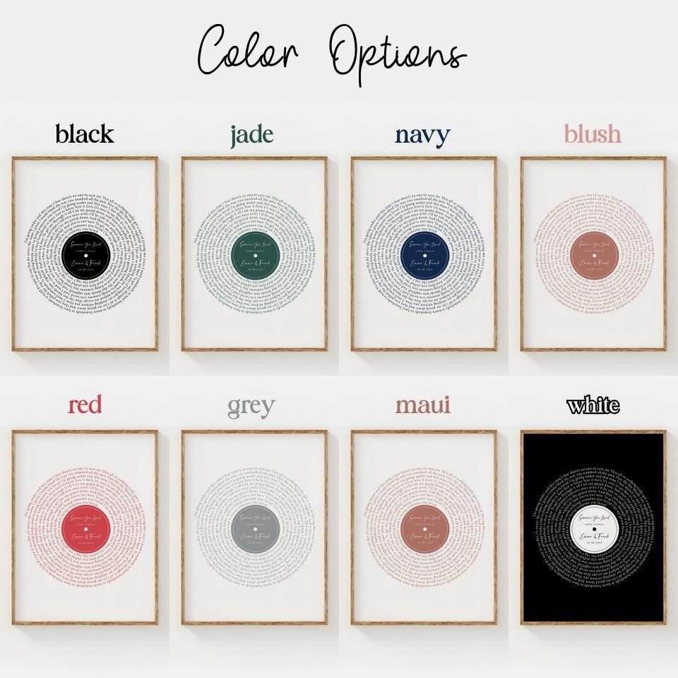 Wedding Song Lyrics Print: Custom Vinyl Record Style - Digital Download