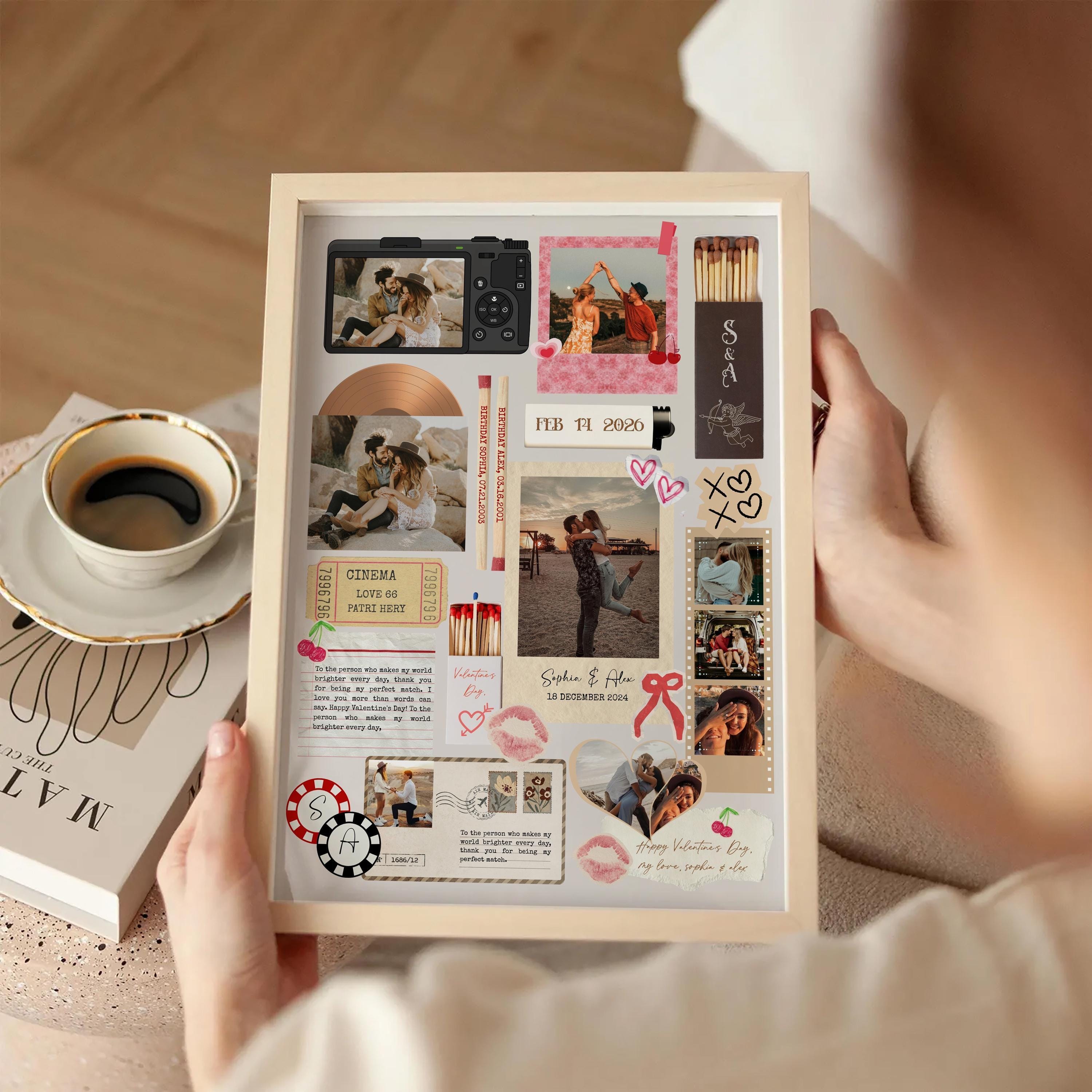 Valentine's Matchbook Poster Template, Custom Digital Print (Editable Canva File)