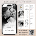 Digital Wedding Invitation Website: RSVP, Countdown, Canva Template