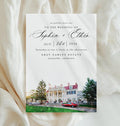 Custom Watercolor Venue Wedding Invitation Template (Digital Download)