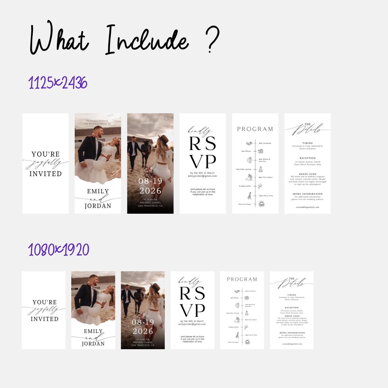 Animated Wedding Invitation Template: Photo, Music, RSVP (Canva)