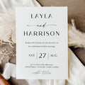 Minimalist Script Wedding Invitation Template: Editable Modern Invite (Digital Download)